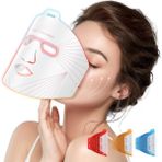 Ensiga LED Yüz Maskesi Yüz Için Kırmızı Işık Terapisi , Kızılötesi Işıklı 3 Renkli LED Cilt Maskesi