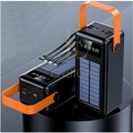 Ensiga Solar 80.000 Mah Hızlı Şarj Powerbank LED Ekran Göstergeli Işıklı Batarya Şarj Aleti - Siyah