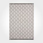 Ensley Gri Geometrik Polip Modern Geometrik Etnik Desenli Boho Makinada Yıkanabilir Hav Toz Vermez Leke Tutmaz Kaymaz Taban Dijital Makine Baskı Halı Oturma Odası Salon Yolluk Koridor Mutfak Halısı