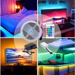 Ensun Rgb 4.5 Metre Renkli Uzaktan Kumandalı Şerit Led