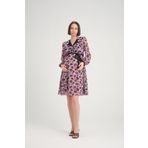 Entarim hamile elbise leopar desenli PEMBE 40