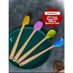 Entarzlife 4 Adet Renkli Silikon Spatula Seti 27 cm Isıya Dayanıklı Mutfak Gereçleri