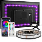 Enteenly LED Şerit 3m, 40-55 inç TV'ler ve PC'ler için uygun LED TV arka ışığı, uygulama kontrolü ve uzaktan kumanda, RGB, USB çalışması