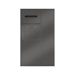 Entegre Sepetli Paslanmaz Çelik Duş, Banyo, Ev ve Otel için Duvara Monte Çift Nizer Rafı, Beyaz 67 x 30 x 14 cm, Gri 67 x 40 x 14 cm