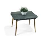 Entema Doğal Ağaç Masif Kütük Lata Orta Sehpa 65CM x 85CM Ağaç Ayak - Füme