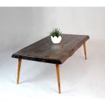 Entema Doğal Ağaç Masif Kütük Orta Sehpa (60CM x 90CM) Ağaç Ayak - Kahverengi - 60 x 90 cm