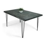 Entema Doğal Ağaç Masif Kütük Yemek Masası 60CM x 110CM ( Metal Ayak ) - 60 x 110 cm