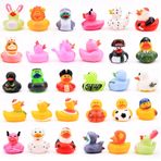 Entervending Kauçuk Ördek Oyuncak Çeşitleri - Ördek Ördekleri - Çocuklar için Ördekler - 10 Adet Ducky Playset Banyo Oyuncakları - Plaj Havuzu için Kauçuk Ördekler - Goody Bag Stuffers Sınıf Ödülleri - Çocuklar