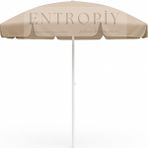 Entropiy Aethra Premium Krem Renk Serisi 220 cm 10 Telli Dev Boy Plaj Deniz Şemsiyesi — Balkon, Bahçe, Havuz, Seyahat ve Sahil Dayanıklı Gölgelik - Cappuccino