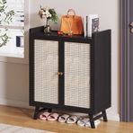 Entryway 5/7 Katmanlı Ayakkabı Rafı için Ahşap Ayakkabı Dolabı Rattan Kapılar Spor Ayakkabıları için İdeal Deri Ayakkabı Topuklu TerlikŞık Depolama Çözümü