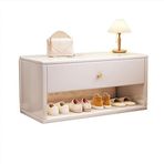 Entryway Ayakkabı Tezgahı, Depolu, Beyaz 60 cm - Koridor, Yatak Odası, Oturma Odası için Çok Fonksiyonlu Düzenleyici - Şık Giriş Depolama Çözümü