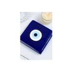 Entude Dekoratif Nazar Boncuklu Cam Kapak, Banyo Gider Süsü 10X10 cm