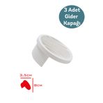 Entude Gider Kapağı 3 Adet – Yer Süzgeci & Izgara Gider Kapağı, Balkon Banyo Gideri