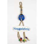 Entude Renkli Mavi Uğur Böceği Hoşgeldiniz Kapı Süsü Dekoratif Duvar Süsü