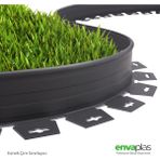 Envaplas Pratik Garden Çim Ayırıcı 25 M Siyah Çim Sınırlayıcı Taş Toprak Ayıracı Çim Ayracı Çim Bariyeri - 1 x 25 m