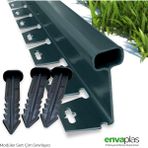 Envaplas Pratik Garden Yeşil Strong Düz Sert Çim Ayırıcı 25 Mt(10*2,5 Mt) Sınırlayıcı Ayıracı Taş Toprak Bariyer