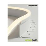 EnvaPlas Profesyonel Bahçe Ekipmanları Pratik Garden ENVAPLAS Esnek Beyaz Neon Led Takılabilir çim sınırlayıcı 25 M Çim Ayırıcı