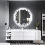 Envara Led'li Lazer Kumlamalı Lavabo & Banyo Aynası (Dokunmatik Sensörlü) beyaz ledli 70 x 70