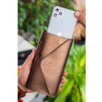 Envelope Telefon ve Bozuk Para Bölmeli Zarf Model Kadın Cüzdan Bakır