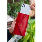 Envelope Telefon ve Bozuk Para Bölmeli Zarf Model Kadın Cüzdan - Kırmızı