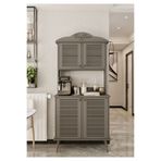 enwood Avior kahve köşesi gri MDF kapaklı raflı 90 cm
