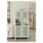 enwood Avior kahve köşesi mint yeşili MDF kapaklı raflı 90 cm