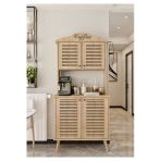 enwood Avior kahve köşesi safir meşe MDF kapaklı raflı 90 cm
