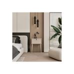 Enwood Canopus Mdf KUM TAŞI rengi Ahşap Ayaklı Tek Kapaklı Komodin - Kum Taşı