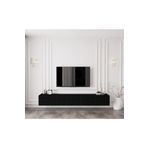 Enwood Capella Country Siyah Mdf 5 Kapaklı Duvara Monte 200 Cm Tv Ünitesi