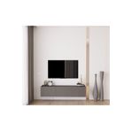 enwood Capella Gri Mdf Country 3 Kapaklı DUVARA MONTE 140 Cm Tv Ünitesi