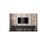 enwood CAPELLA Mdf 6 Kapaklı Ahşap Ayaklı (120 CM X 2 ADET) 240 Cm Tv Ünitesi Siyah 120 x 30