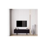 Enwood Capella Siyah Country Mdf 3 Kapaklı Ahşap Ayaklı 140 Cm Tv Ünitesi
