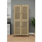Enwood Deneb Mdf Atlantik Çam Rengi 4 Kapaklı(Panjur Kapak) Ahşap Ayaklı Kiler Dolabı
