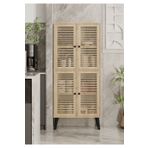 Enwood Deneb Mdf Safir Meşe 4 Kapaklı(Panjur Kapak) Ahşap Ayaklı Kiler Dolabı