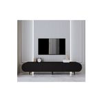 Enwood Enwoood Regulus Siyah Mdf 3 Kapaklı Ahşap Ayaklı 180 Cm Modern Tv Ünitesi