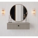 Enwood Mimosa Kum Taşı Rengi Mdf Duvara Monte Kapaklı Dresuar ( 69 cm) - Kumtaşı