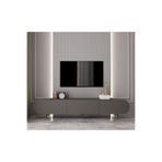 enwood REGULUS MDF 3 KAPAKLI AHŞAP AYAKLI 180 Cm COUNTRY TV ÜNİTESİ Gri 180 x 50