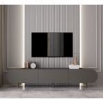 Enwood Regulus Mdf 3 Kapaklı Ahşap Ayaklı 180 cm Country Tv Ünitesi - Gri