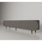 Enwood Regulus Mdf 3 Kapaklı Ahşap Ayaklı 200 cm Country Tv Ünitesi - Gri