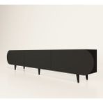Enwood Regulus Mdf 3 Kapaklı Ahşap Ayaklı 200 cm Country Tv Ünitesi - Siyah