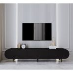 ENWOOD REGULUS Siyah 3 Kapaklı Ahşap Ayaklı 180 cm Modern Tv Ünitesi