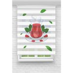 (ENXBOY)BARDAKDA ÇAY KEYFİ DİJİTAL BASKILI ZEBRA PERDE-COCUK ODASI-STOR PERDE