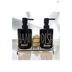 Enyaza Home 2'li 500 Ml Fenomen Metal Standlı Süngerli Pinterest Sıvı Sabunluk Mutfak Banyo Seti