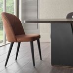Enza Home 11604 Marion Nubuk Dokulu Kumaş Kahve Sandalye