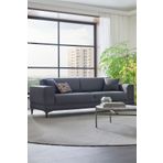 Enza Home 13009 Pavia 3'lü Yataklı, Kadife Dokulu, Gri Koltuk