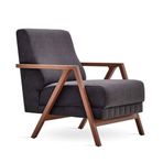 Enza Home 14006 Pavia Kadife Dokulu Antrasit Berjer