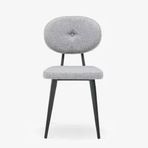 Enza Home 15116 Palladio Keten Dokulu Kumaş Koyu Gri Sandalye