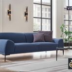 Enza Home 15601 Swan Buklet Kumaş Turkuaz 2.5'lu Koltuk