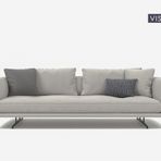 Enza Home 16405 Dakar Kadife Dokulu Açık Gri Üçlü Koltuk