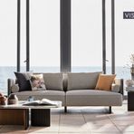 Enza Home 17605 Canton Keten Dokulu Beyaz Dörtlü Koltuk